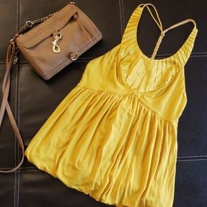 Marciano Yellow Gold Blouse Top with Silk